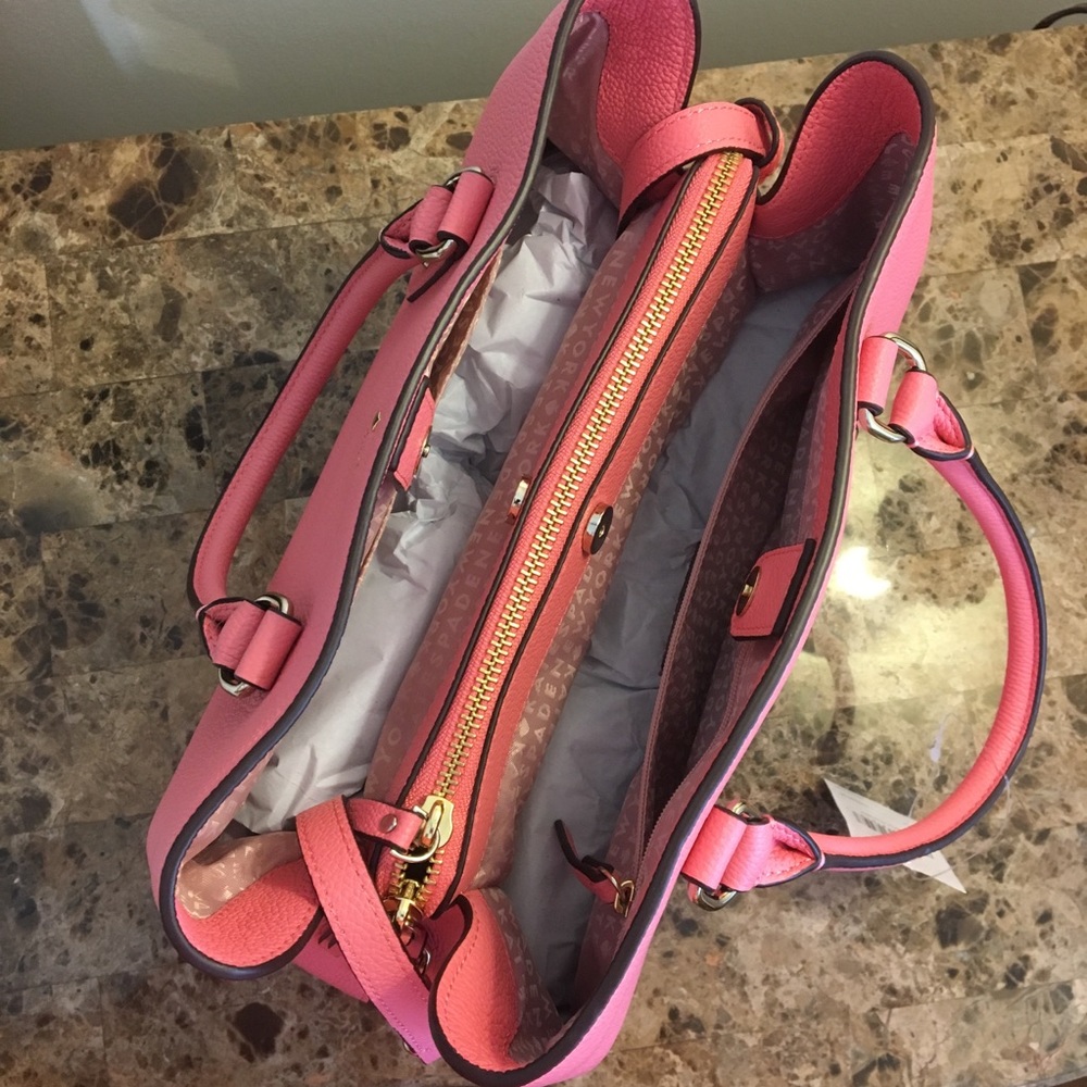 ❌SOLD NWT Kate Spade Evangeline Larchmont Av Coral - Picture 7 of 8